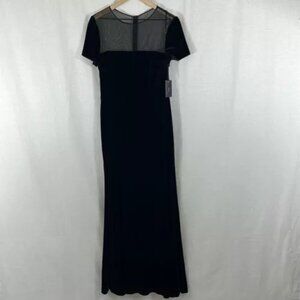 Abercrombie Bhldn X Vera Wang Katia Black Velvet Maxi Dress -L-  EUC